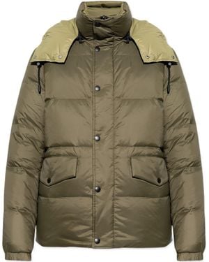 Yves Salomon Hooded Puffer Jacket - Green