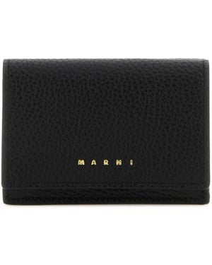 Marni Logo Lettering Wallet - Black