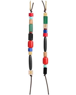 Celine Été Long Earrings - White