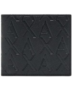 ARMANI EXCHANGE Logo-Embossed Wallet - Black