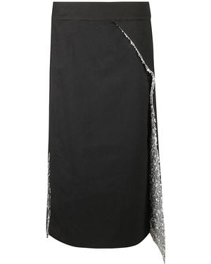 Rabanne Rabanne Asymmetric Side Slit Skirt - Black