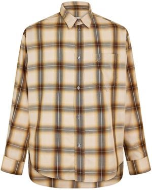 Ami Paris Long Sleeve Patterned Shirt - Natural