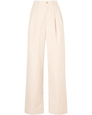 Wardrobe NYC Pleated Wide-Leg Pants - White