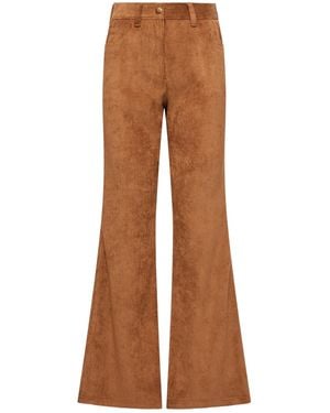 Moncler Corduroy Wide-Leg Trousers - Brown