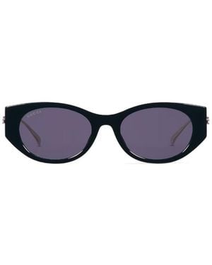 Gucci Eyewear Low Nose Bridge Fit Sunglasses - Blue