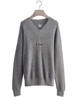 Dior Jumper With Embroidery - Grey