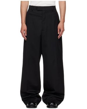 Vetements Pleated Wide-Leg Pants - Black