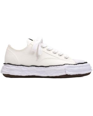 Maison Mihara Yasuhiro Round-Toe Lace-Up Trainers - White