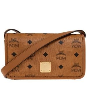 MCM Aren Monogram Smartphone Holder - Brown