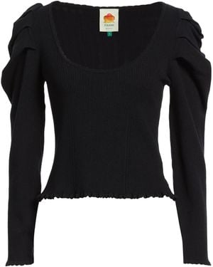 FARM Rio Ribbed-Knit Jumper - Black