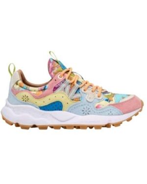 Flower Mountain Lace-Up Sneakers - Blue
