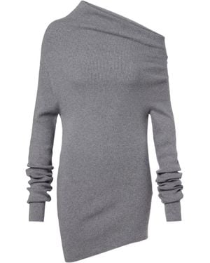 Lisa Yang Aige Cotton And Cashmere Minidress - Gray
