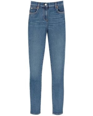 Valentino Logo-Patch Denim Jeans - Blue