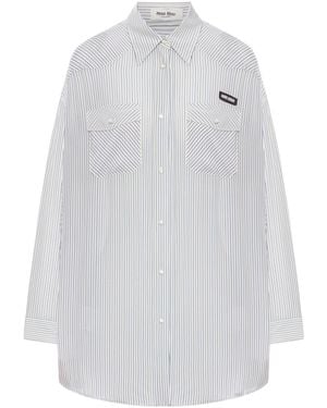 Miu Miu Long Sleeve Shirt - White