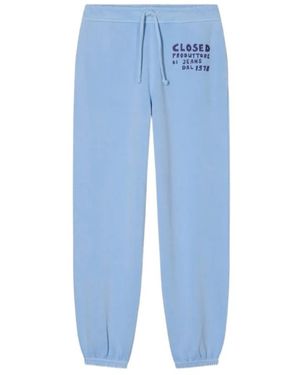 Closed Drawstring Track Trousers - Blue
