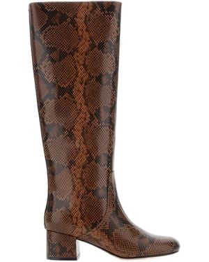 Twinset Printed Over-The-Knee Boots - Brown