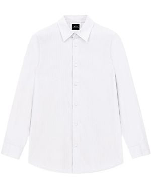 ARMANI EXCHANGE Button-Fastening Striped Shirt - White