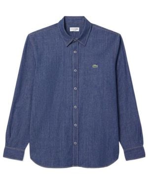 Lacoste Regular-Fit Cotton Shirt - Blue
