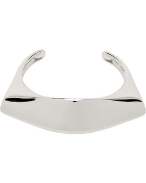 KHAITE Lotus Logo Engraved Cuff Earring - White