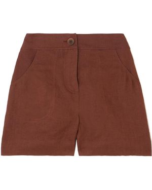 Eres Correct High-Waisted Shorts - Red