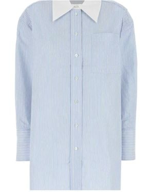 Co. Striped Button-Up Shirt - Blue