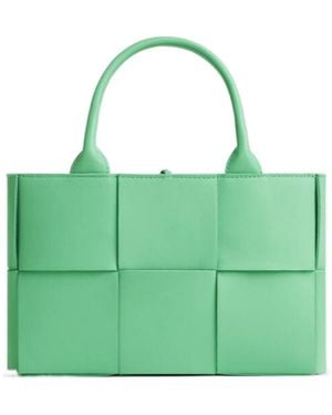Bottega Veneta Mini Arco Knitted Shoulder Bag - Green