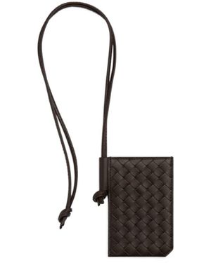 Bottega Veneta Intrecciato Piccolo Badge Holder - Black