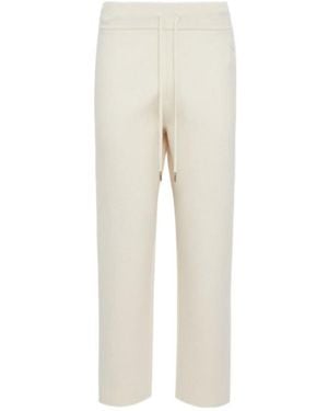 Moncler Wool Cashmere Jogging Trousers - Natural