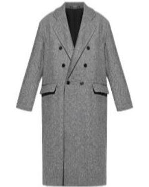 AllSaints Ezra Herringbone Coat - Gray