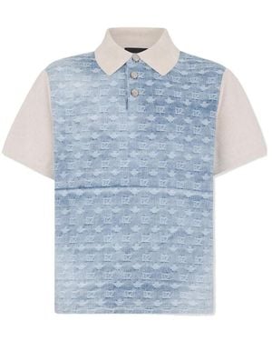 DSquared² Monogram Knit Polo - Blue