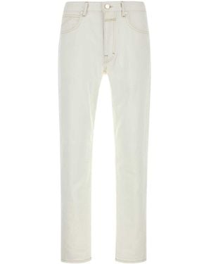 Closed Logo-Patch Straight Jeans - White
