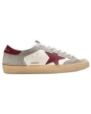 Golden Goose Super-Star Penstar /Ice/Bordeaux' Trainers - Brown