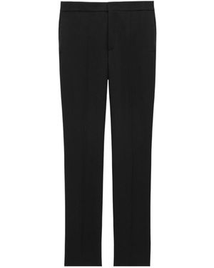 Saint Laurent Mid-Rise Slim-Fit Trousers - Black