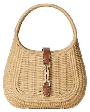 Gucci Jackie 1961 Wicker Medium Bag - Natural