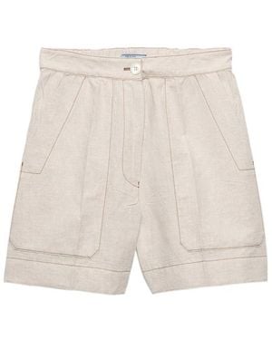 Prada Chambray Shorts - Natural