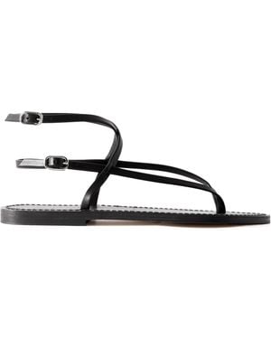 K. Jacques Abako Leather Sandals - Brown