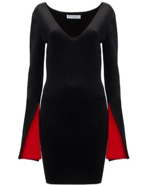 JW Anderson Sleeve-Detail Mini Dress - Black