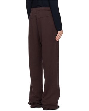 パンツ MM6 MAISON MARGIELA AUBERGINE COTTON JOGGERS Maison Margiela Cotton Sweatpants With Distressing In Purple