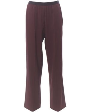 Alysi Elastic Waist Casual Pants - Purple