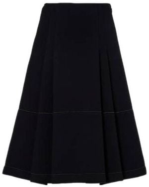 Marni Tiered Cotton-Blend Midi Skirt - Black
