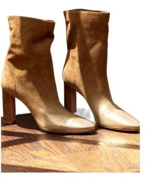 Aquazzura Push On Short Boots - Brown