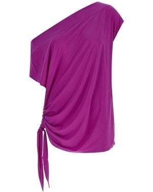 Goldbergh Zaira Draped Mini Beach Dress - Purple