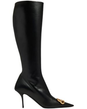 Balenciaga Knife Heeled Boots - Black