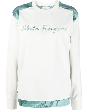 Ferragamo Logo Sweatshirt - White