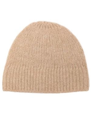 Dries Van Noten Ribbed Knit Hat - Natural