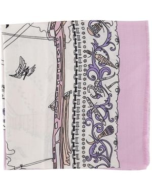 Ferragamo Patterned Silk Scarf - Multicolor