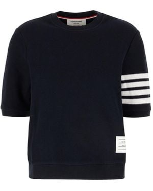 Thom Browne 4-Bar Knitted T-Shirt - Blue
