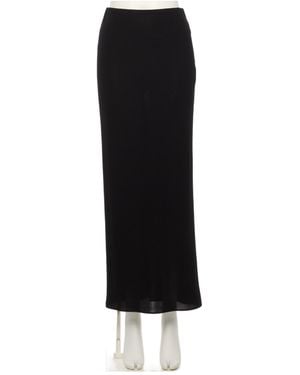 Valentino Draped Jersey Midi Skirt - Black