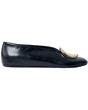 Jil Sander Round Toe Ballerina Shoes - Blue