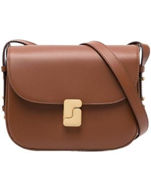 Soeur Flap Shoulder Bag - Brown